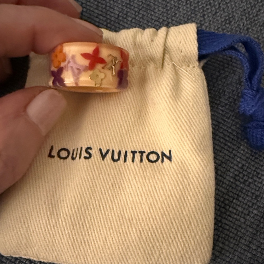 Louis Vuitton Berg Farandole Pink Monogram Ring. Women’s Size 5. Mint Condition.